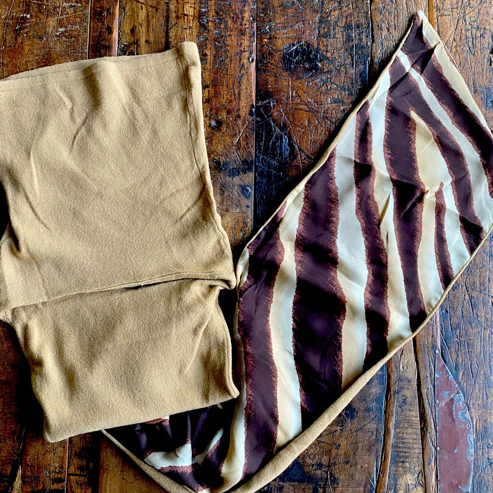 Ralph Lauren Cashmere and Silk Snood/Scarf. Very unusual and statement piece.
